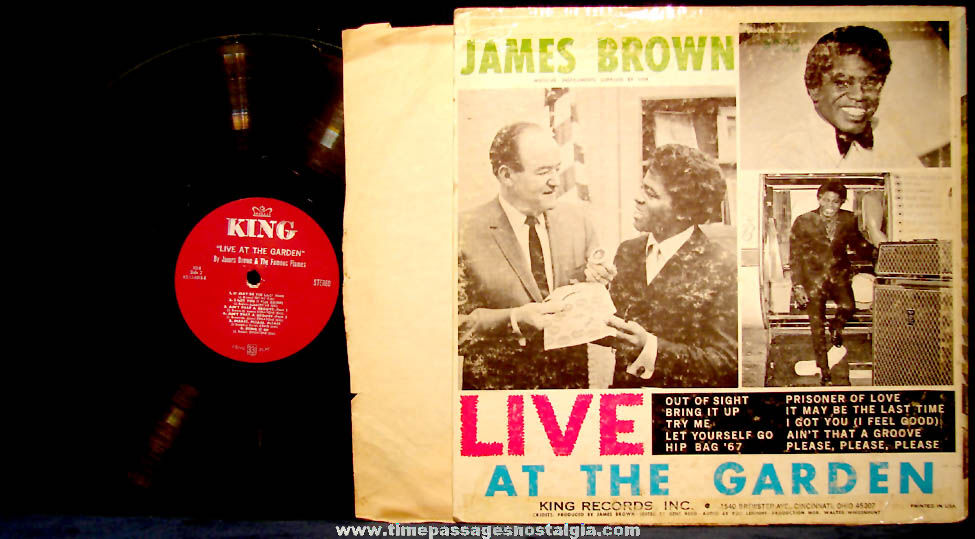 1967 James Brown and The Famous Flames Live At The Garden King Vinyl Record Album