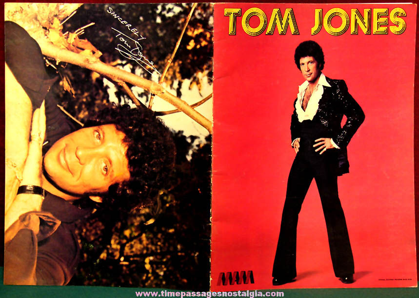 ©1977 Official Tom Jones Concert Souvenir Program Booklet