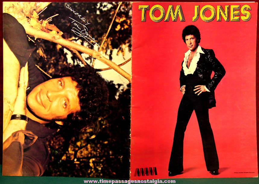 1977 Official Tom Jones Concert Souvenir Program Booklet