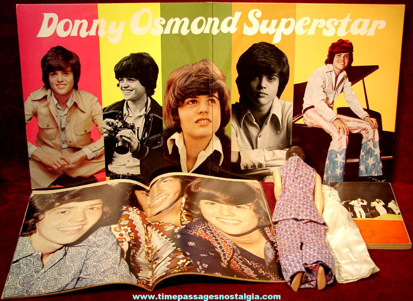 (7) Different Old Donny Osmond and Osmond Brothers Pop Music Items
