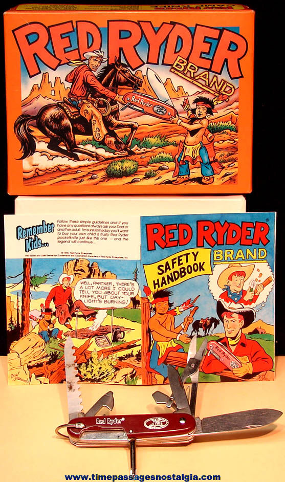 Boxed & Unused 1990 Red Ryder & Little Beaver Comic Strip Character Pocket Knife
