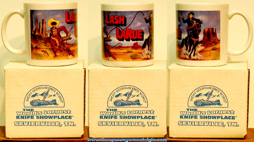 Boxed & Unused Lash Larue Cowboy Comic Strip Character Ceramic Coffee Cup
