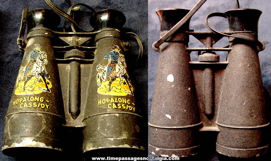 Set of 1950s Hopalong Cassidy & Topper Cowboy Hero Character Binoculars