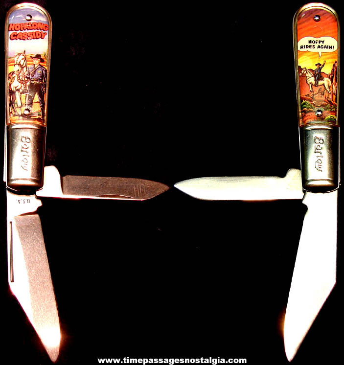 Old Unused Hopalong Cassidy Comic Book Cowboy Hero Multi Blade Barlow Pocket Knife