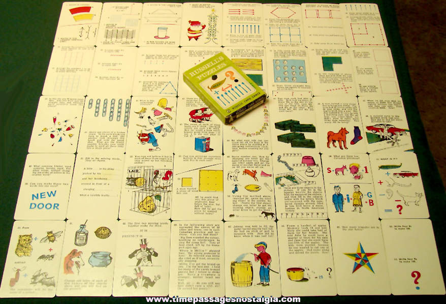 Old Boxed Russells Puzzles Childrens Card Game