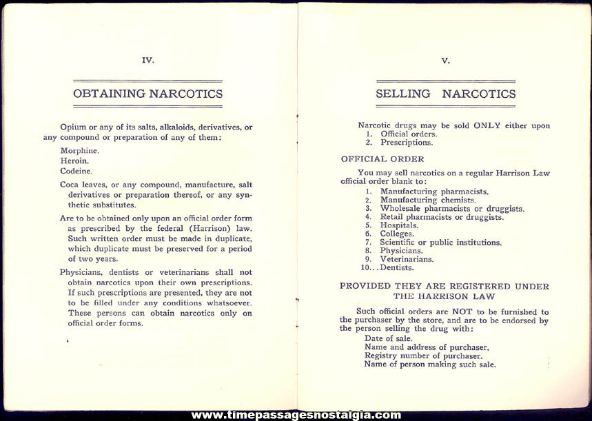 Old Harrison Law and Pharmacy Booklet
