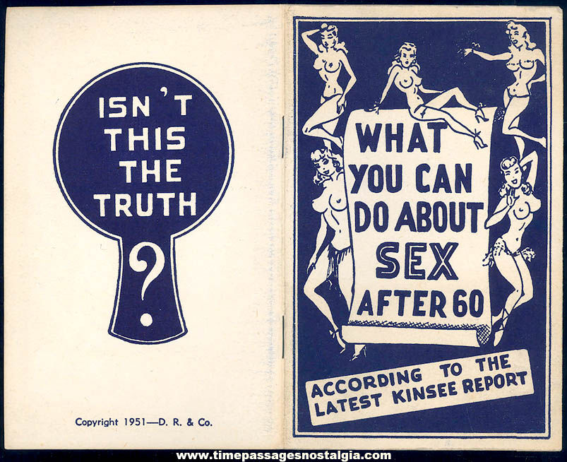 ©1951 What You Can Do About Sex After 60 Risque Joke Booklet