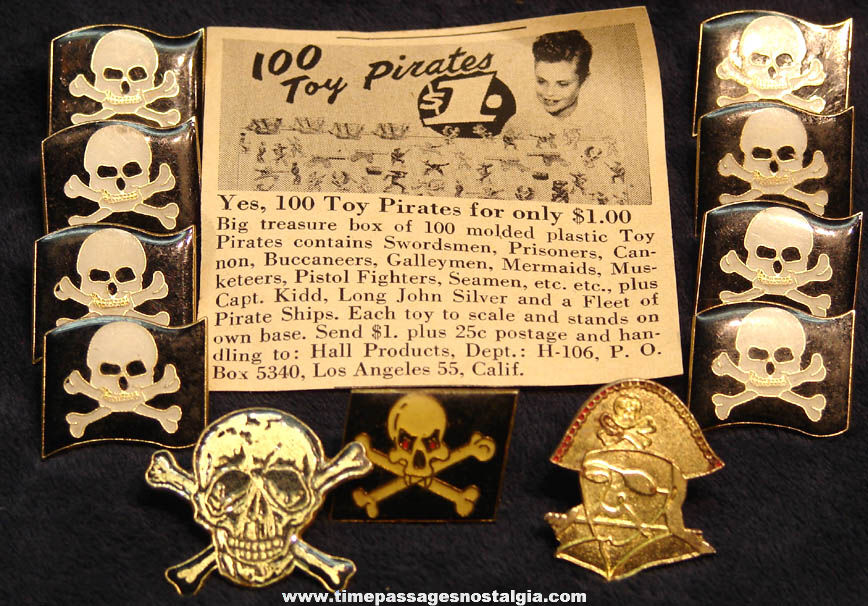 (13) Small Old Pirate Related Items