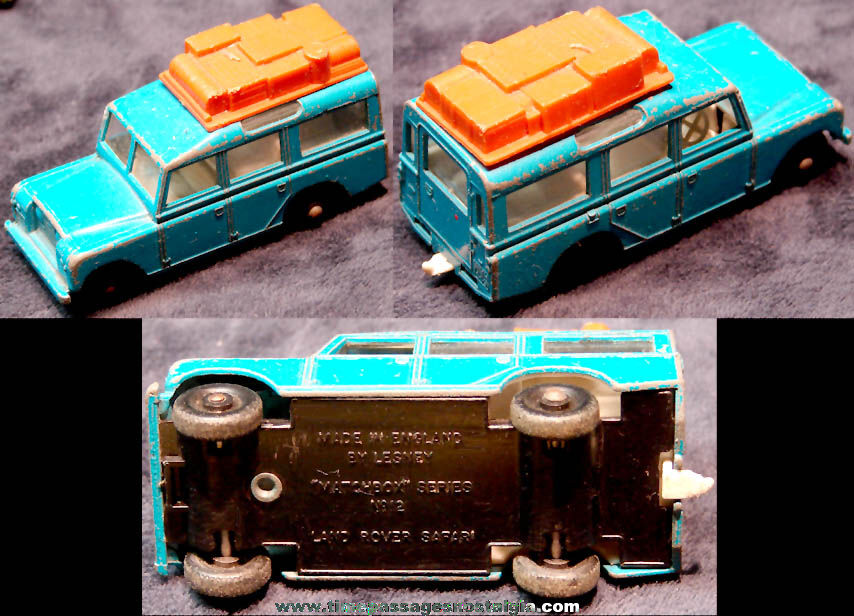 Old Lesney Matchbox Series No. 12 Land Rover Safari Miniature Diecast Toy Car