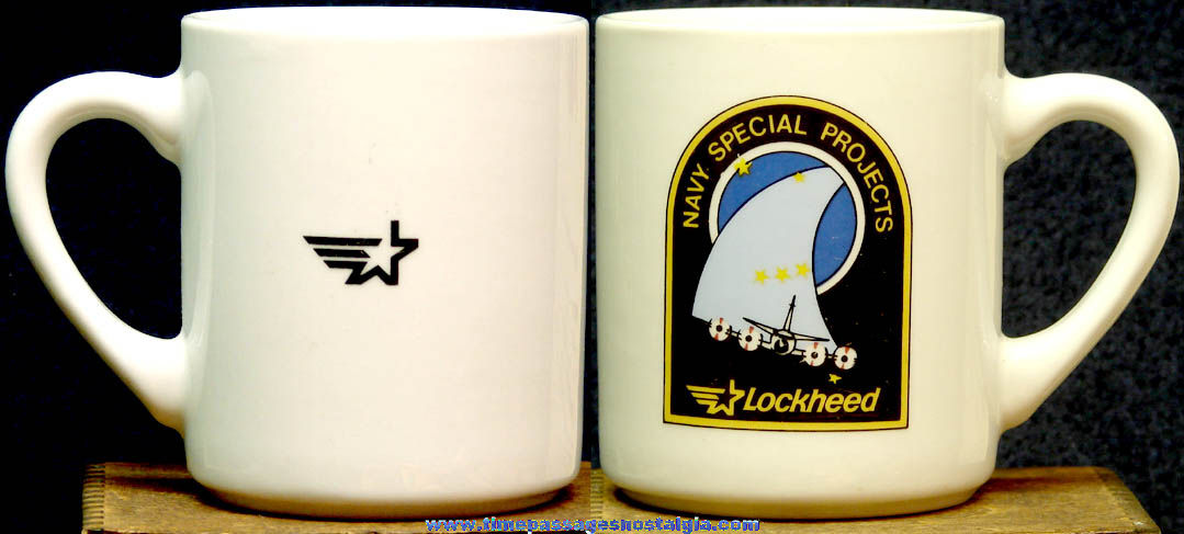 Lockheed Aircraft Navy Special Projects Advertising Souvenir Ceramic Coffee Mug