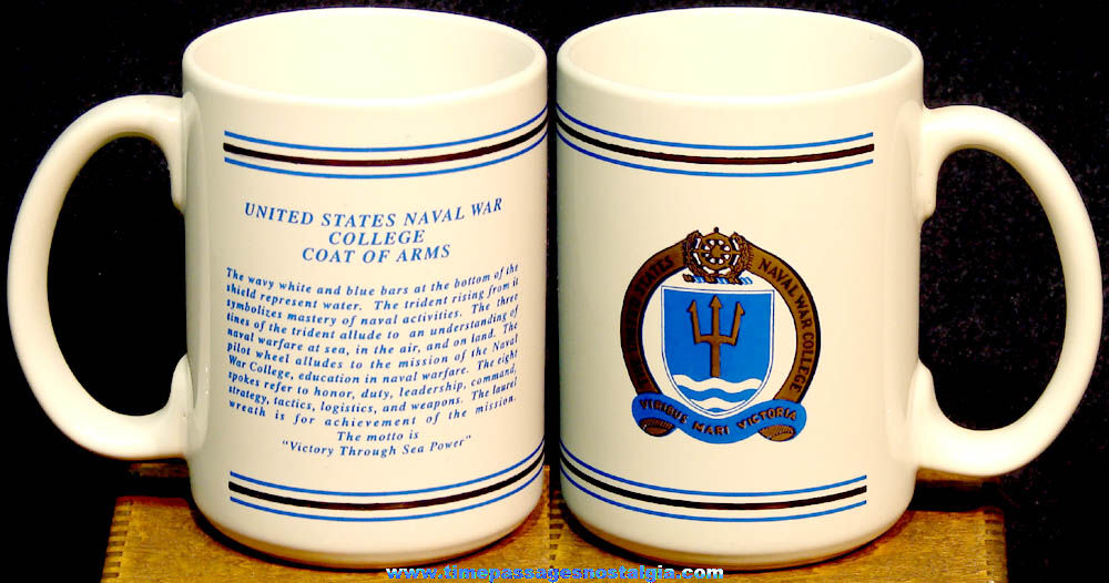 United States Naval War College Advertising Souvenir Ceramic Coffee Mug