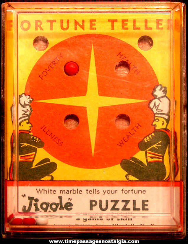 Small Colorful 1957 Fortune Teller Jiggle Dexterity Palm Puzzle Skill Game