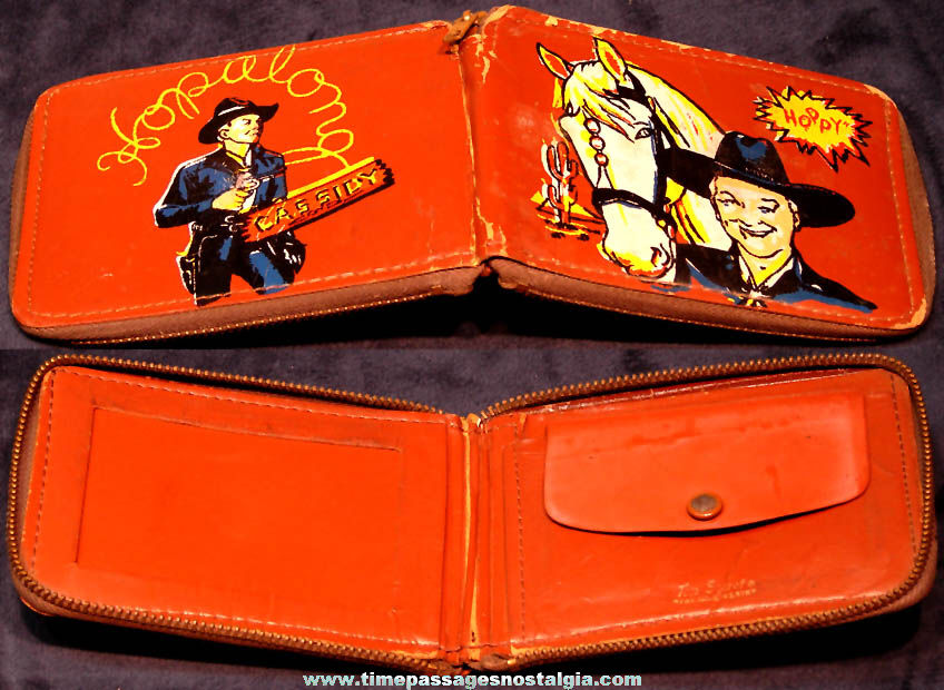 1950s Hopalong Cassidy William Boyd Cowboy Hero Character Top Secret Toy Wallet