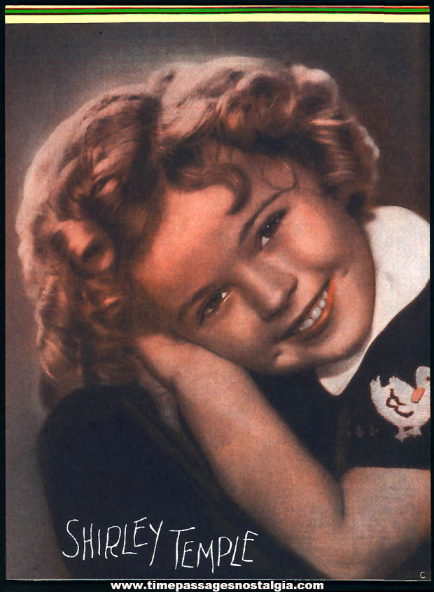 Old Unused Child Actress Shirley Temple Drawing or Writing Paper Notebook Tablet