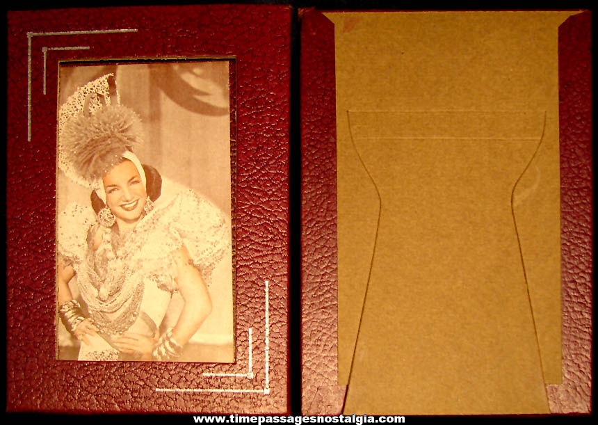 Old Framed Carmen Miranda Singer Dancer Actress Celebrity Color Picture