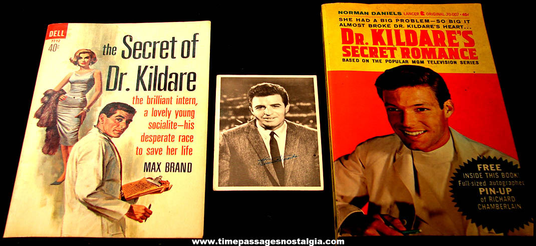 (3) Different 1962 Doctor Kildare Character Television Series Items