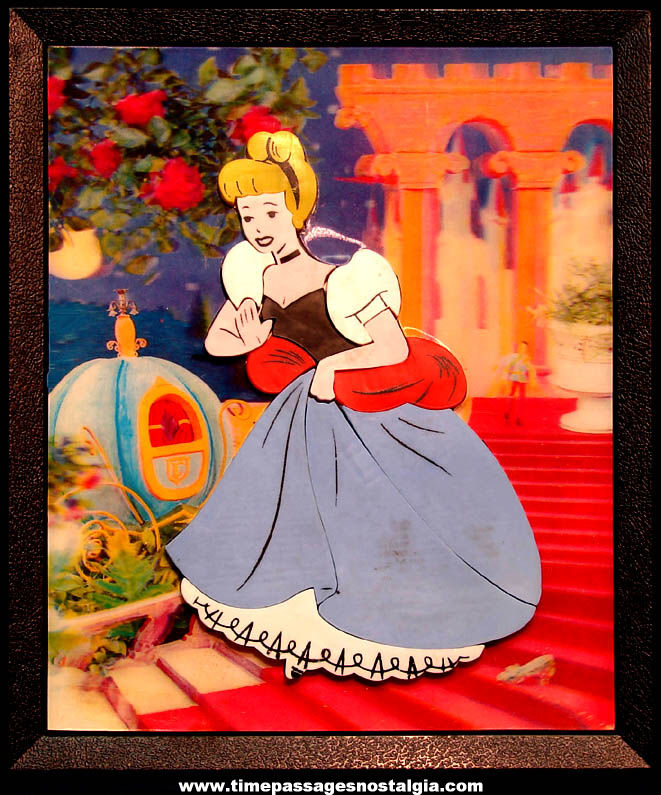 Colorful Old Cinderella Character 3D Frame Tray Magnetic Jig Saw Puzzle