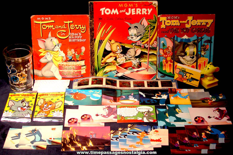 (45) Small Old Colorful Tom & Jerry Cartoon Character Items