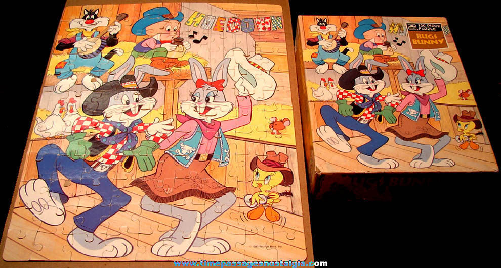 Boxed 1983 Warner Brothers Looney Tunes Bugs Bunny Cartoon Characters Jig Saw Puzzle