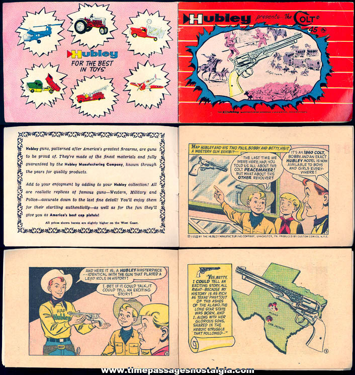 Small ©1958 Hubley Manufacturing Company Toy Cap Gun Advertising Premium Comic Book