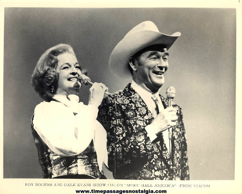 (2) Different Old Roy Rogers and Dale Evans Black & White Publicity Photographs