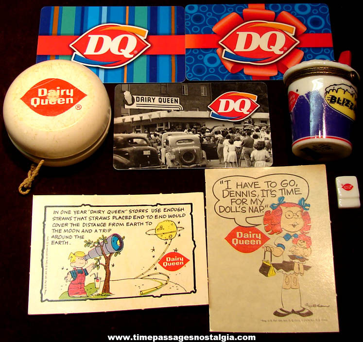 (8) Different Small Dairy Queen Ice Cream & Food Advertising and Premium Items