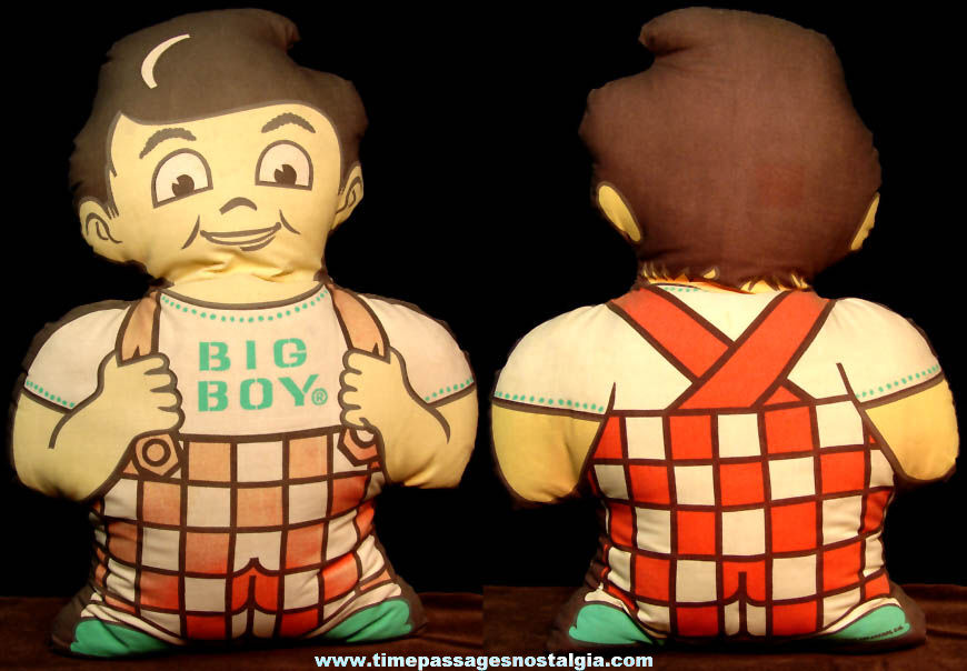 Colorful Old Big Boy Restaurant Advertising Character Premium Pillow Doll