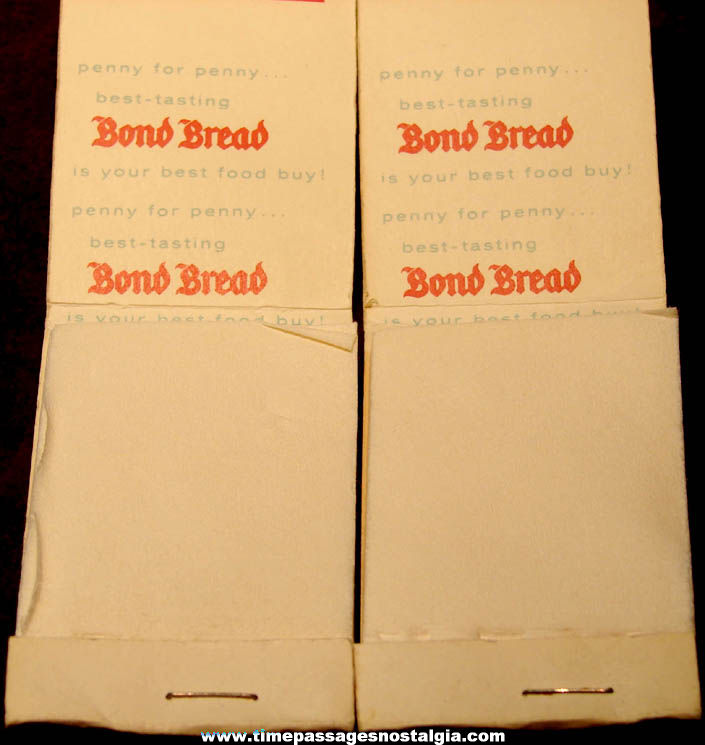 (2) Old Unused Bond Bread Advertising Premium Kleenex Brand Lipstick Tissue Packets