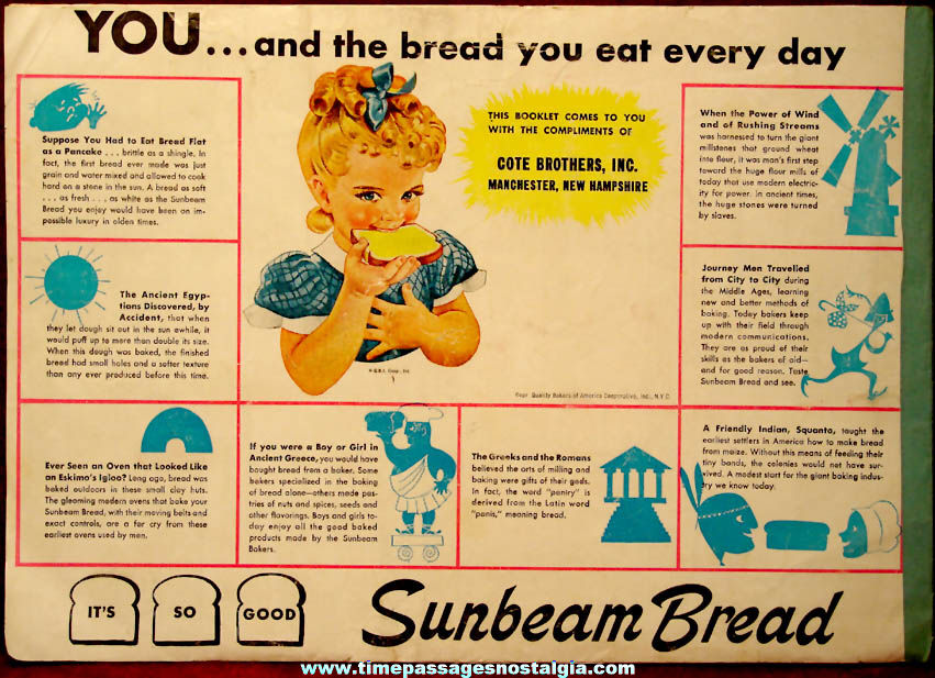 1956 Sunbeam Bread Advertising Premium Geography of The Eastern Hemisphere Booklet