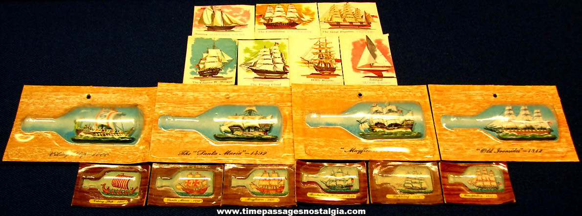 (17) Different Old Domino Sugar, Nabisco Cereal, & Cracker Jack Sailing Ship Premiums & Prizes