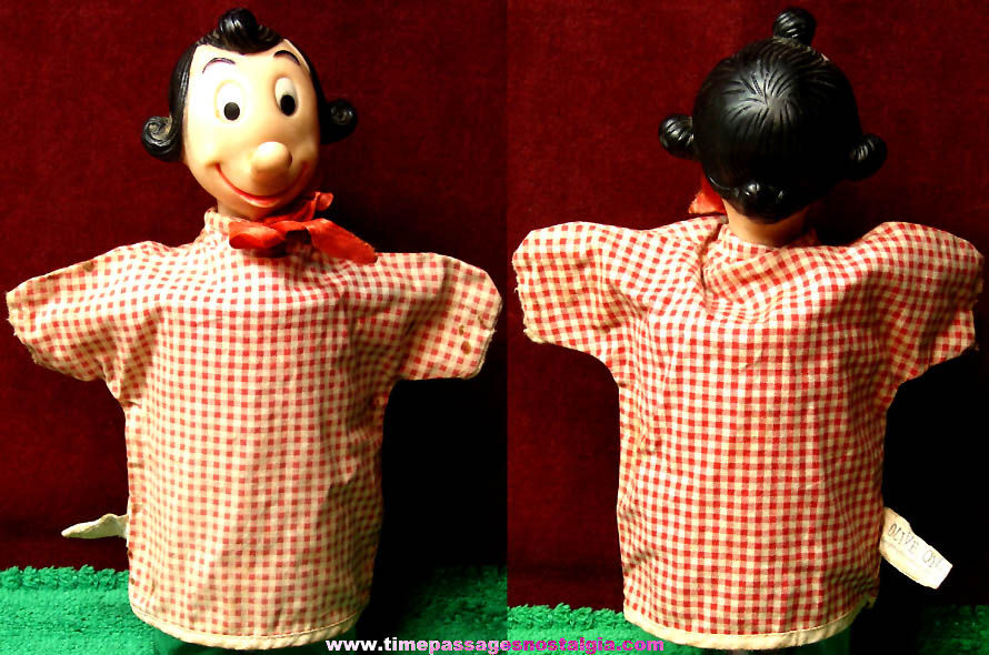 Colorful Old Olive Oyl Television Cartoon and Comic Character Gund Toy Hand Puppet Doll