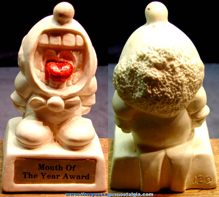 Old American Greetings Mad Chatters Joke Award Trophy Figurine