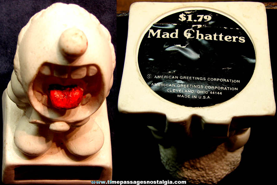 Old American Greetings Mad Chatters Joke Award Trophy Figurine
