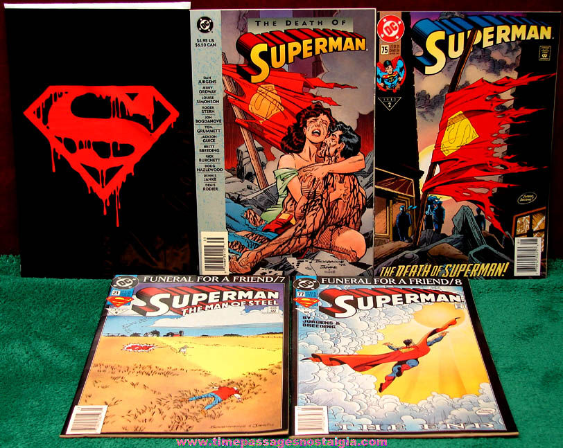 (5) Different 1992  1993 Superman Character Doomsday DC Comic Books