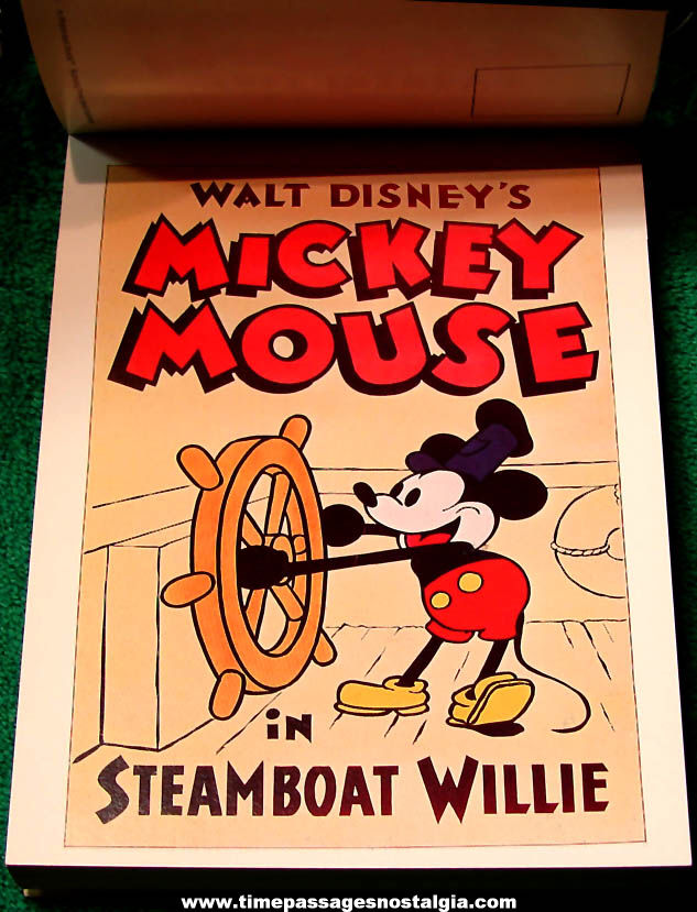 Unused 1991 Walt Disney Vintage Mickey Mouse Character Poster Post Card Book