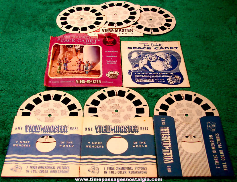 (2) 1954 Tom Corbett Space Cadet Character Science Fiction Adventure View Master Reel Sets