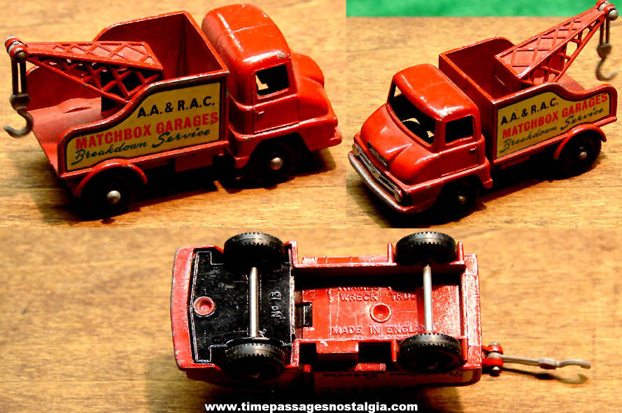 1960s Lesney Matchbox Miniature Metal Diecast Toy Thames Trader Wreck Truck
