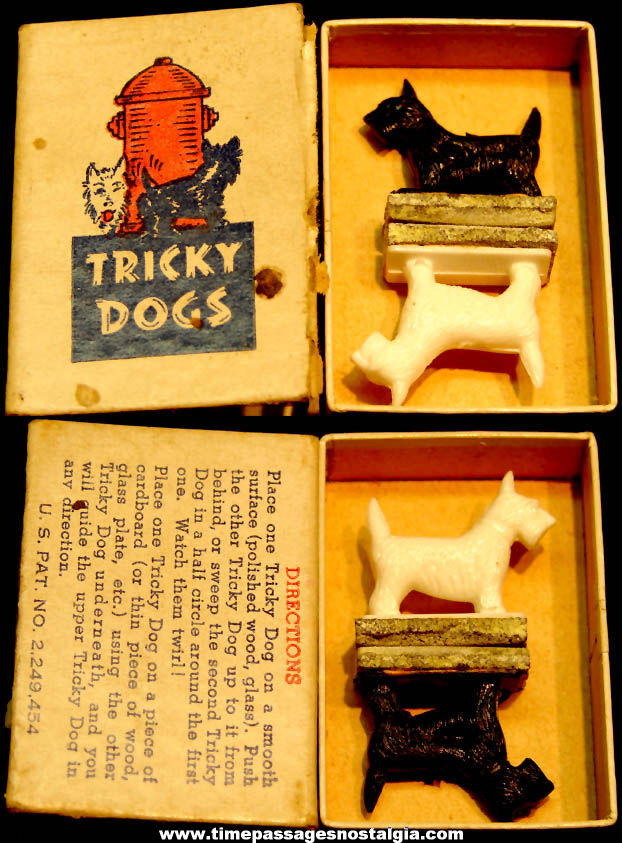 1946 Boxed Set of Scottie Tricky Dog Novelty Toy Magnet Figures