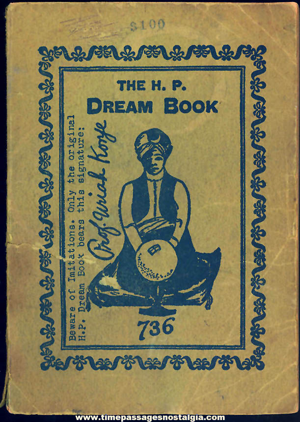 1926, 1954 The H. P. Dream Book By Professor Uriah Konje