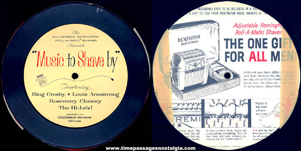 Old Remington Electric Razor Advertising Premium Paper Record