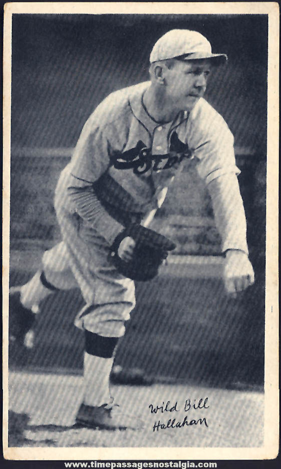 Old William Wild Bill Hallahan St. Louis Cardinals Pitcher Baseball Card