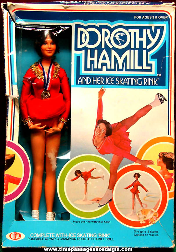 Boxed 1977 Dorothy Hamill Ideal Toy Ice Skating Rink Doll