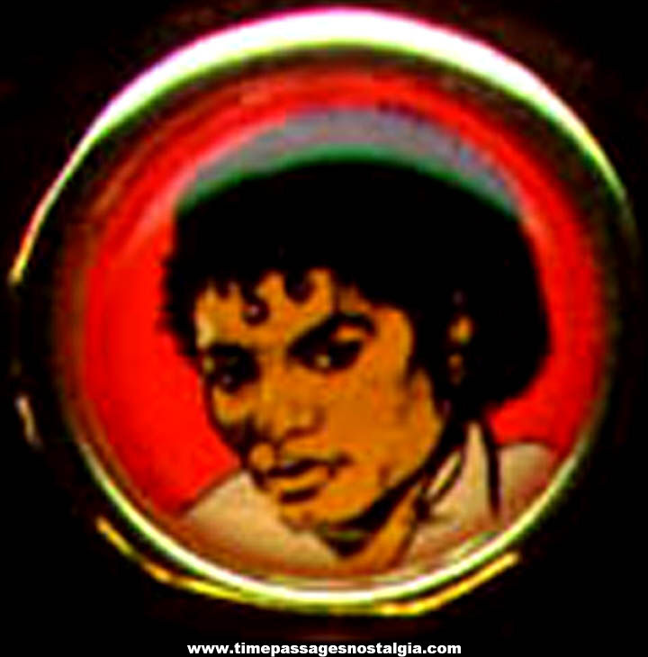 Old Unused Metal Michael Jackson Character Toy Picture Ring