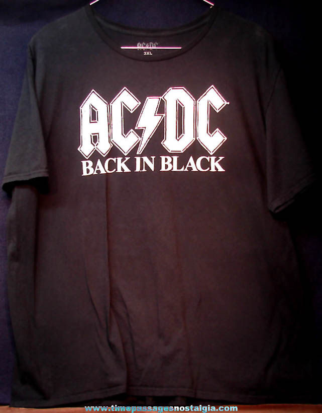 2020 ACDC Band Back In Black Advertising T-Shirt