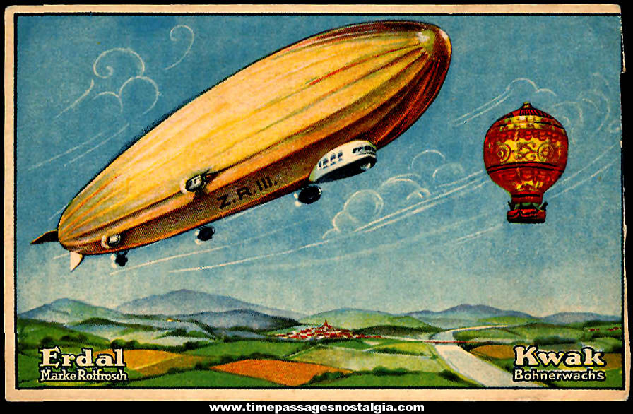 Redal Kwak Serienbild Zeppelin Airship or Blimp Non Sports Trading Card