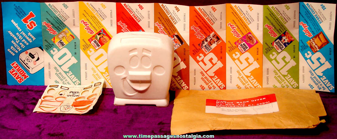 Unused 1980 Kelloggs Milton The Toaster Advertising Character Mail Away Premium Coin Bank