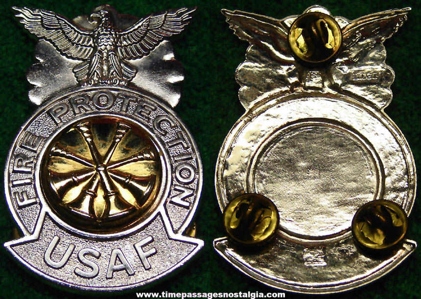 United States Air Force Fire Protection Metal Badge United States Air Force Fire Protection Metal Badge