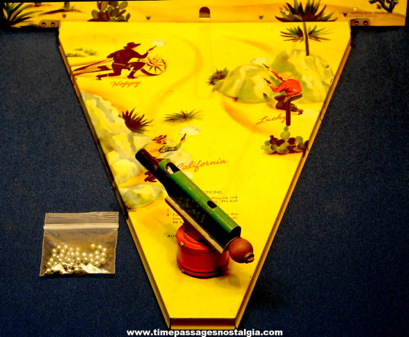Automatic Toy Company Hopalong Cassidy Mechanical Tin Toy Shooting Gallery