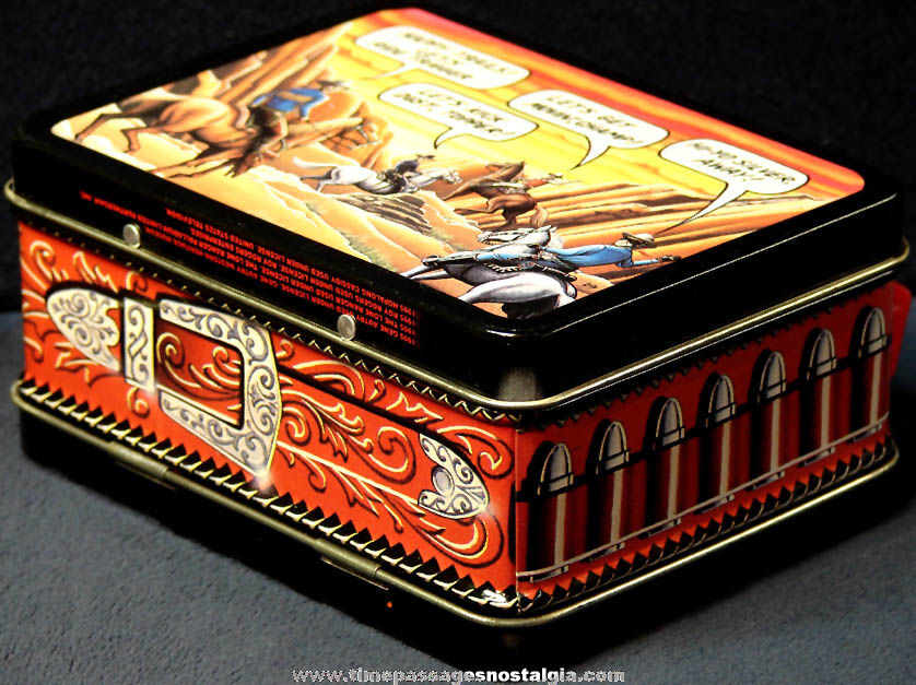 Unused 1995 Hopalong Cassidy Comic Book & Movie Cowboy Hero Six Shooter Pocket Knife with Mini Tin Lunch Box