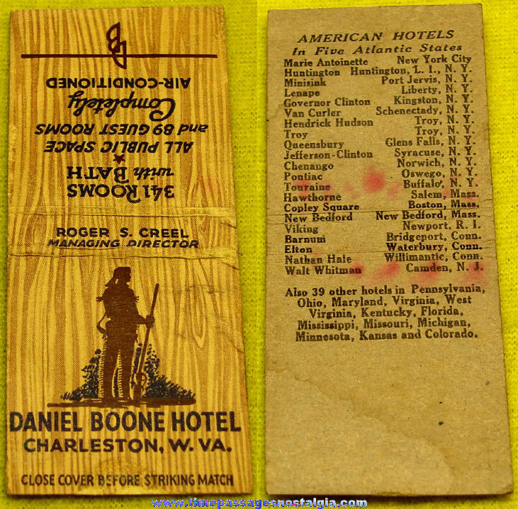 (8) Different Old Daniel Boone Historic Character Items